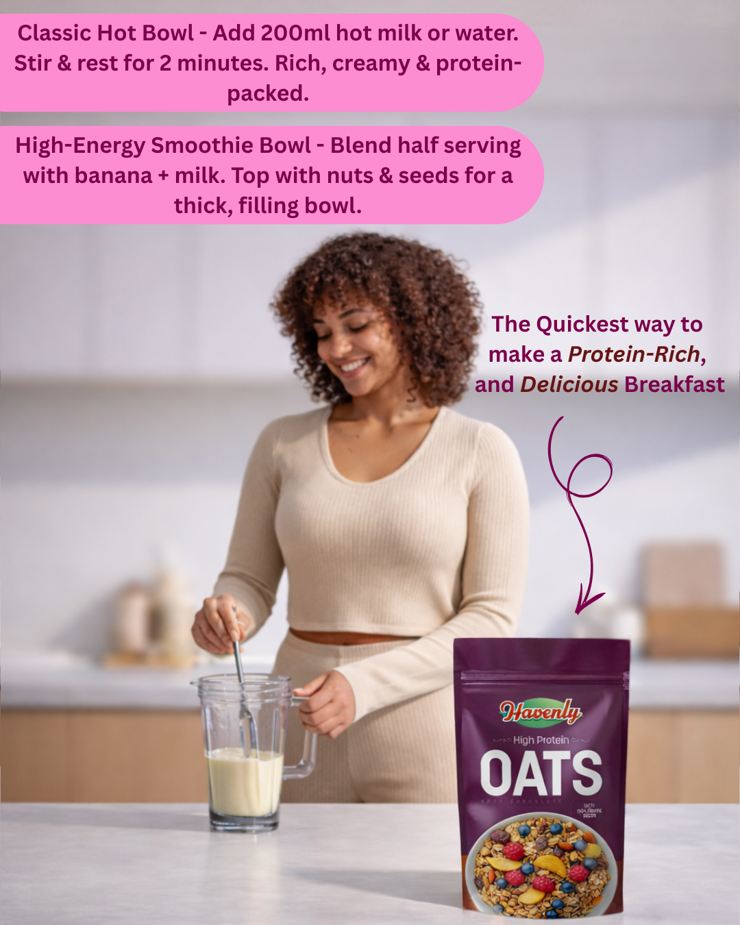 24g High Protein Oats - Dark Chocolate
